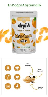 Mandalina Kurusu 20 Gr Dondurarak Kurutulmuş Çıtır Meyve Cipsi Freeze Dried - 6