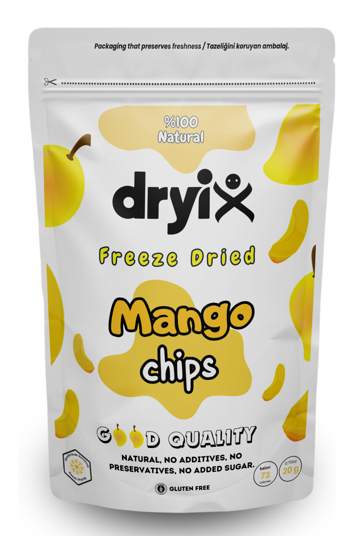 Mango Kurusu 20 Gr Dondurarak Kurutulmuş Çıtır Meyve Cipsi Freeze Dried - 1