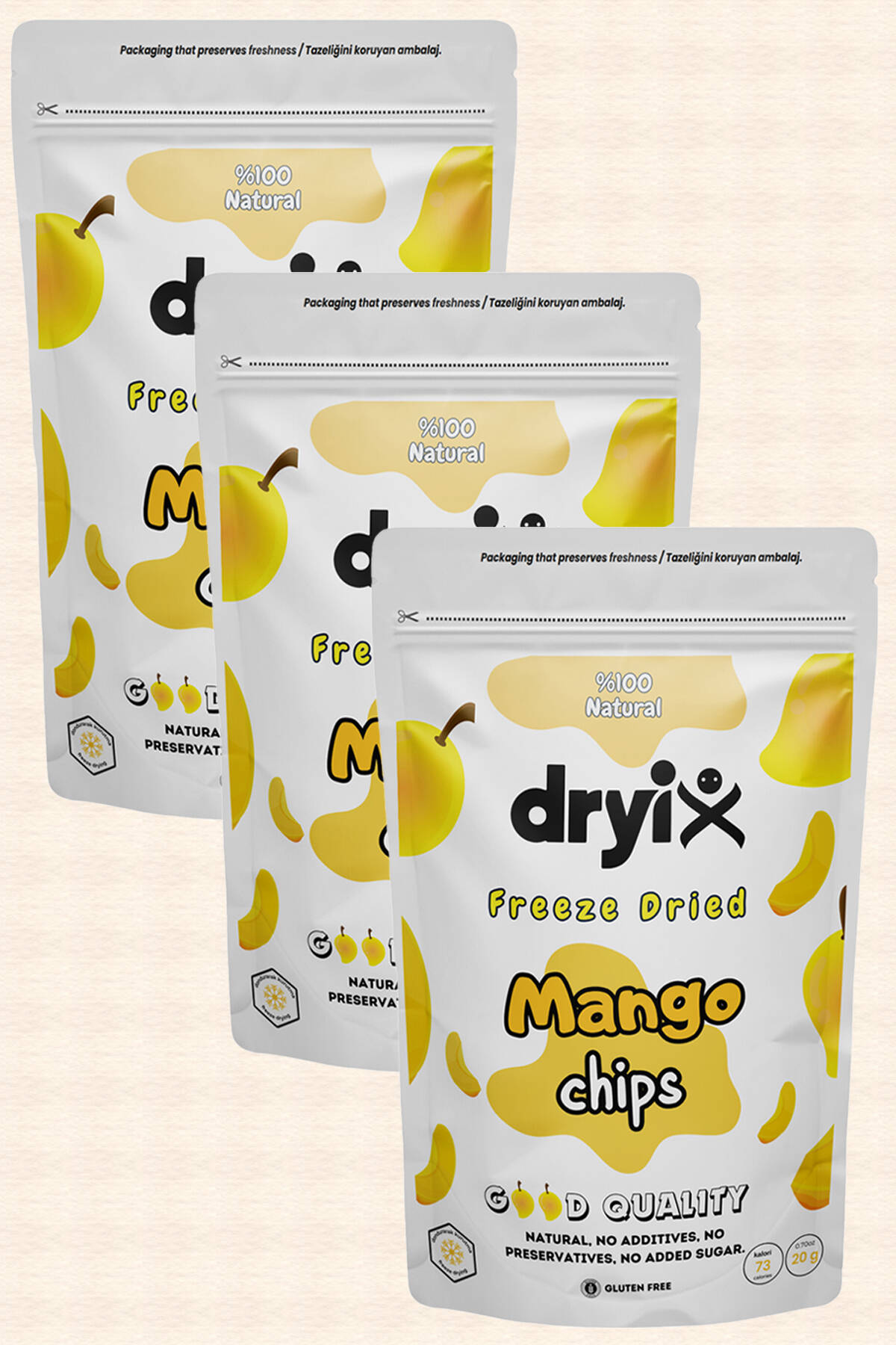 Mango Kurusu 20 Gr Dondurarak Kurutulmuş Çıtır Meyve Cipsi Freeze Dried - 5