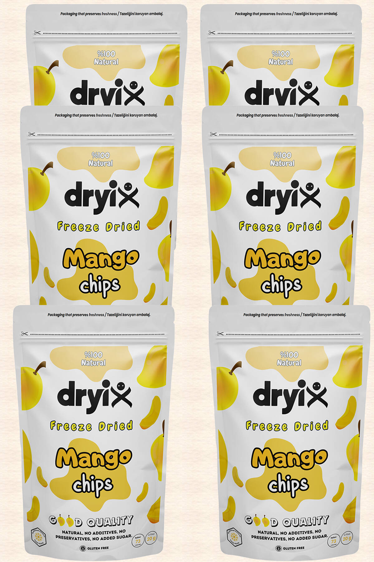 Mango Kurusu 20 Gr Dondurarak Kurutulmuş Çıtır Meyve Cipsi Freeze Dried - 6